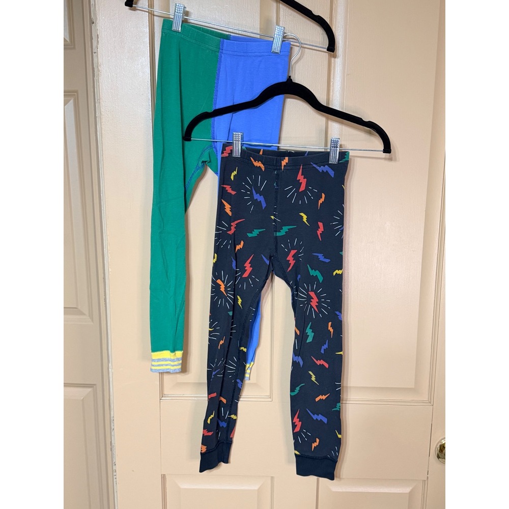 Hanna Andersson Kids Organic Cotton Pajama Pants Set Lightning Colorblock 6-7